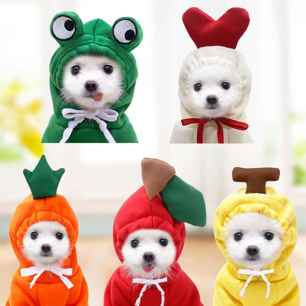 Cute Fruit Dog Clothes For Small Dogs Hoodies Winter
