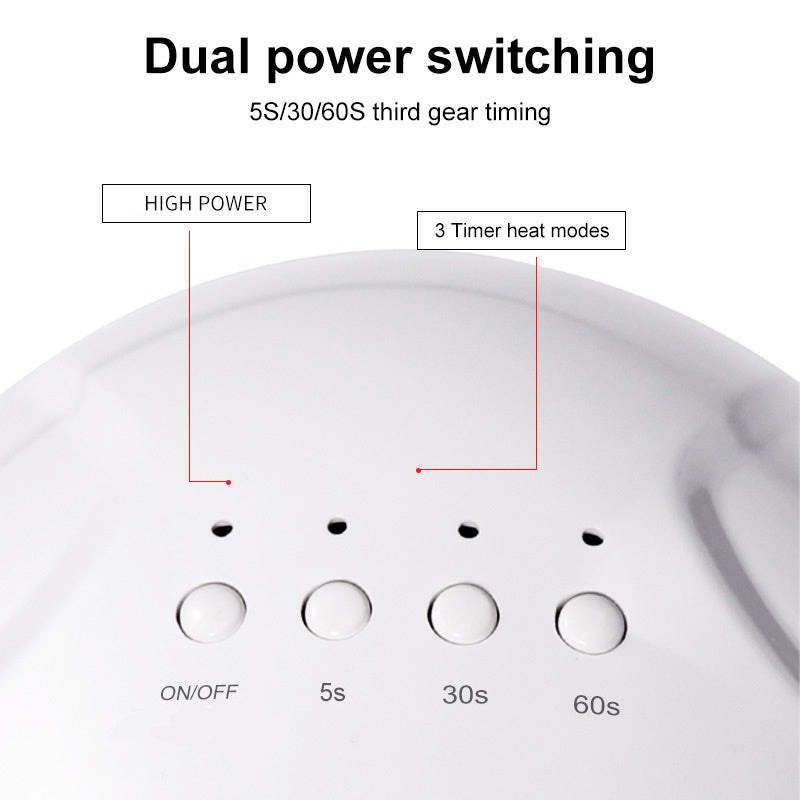 UV LED Nail Lamp, Nail Dryer For Gel Polish With 30 Beads 4 Timers Smart Sensor Fast Curing Home Manicure Professional Salon Nails Art Tools Supplies