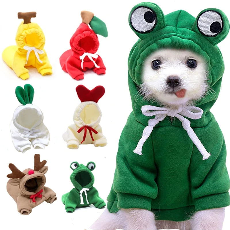 Cute Fruit Dog Clothes For Small Dogs Hoodies Winter
