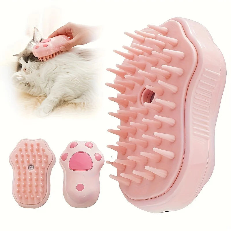 Cat Steam Brush – Electric Spray & Hair Removal Comb
