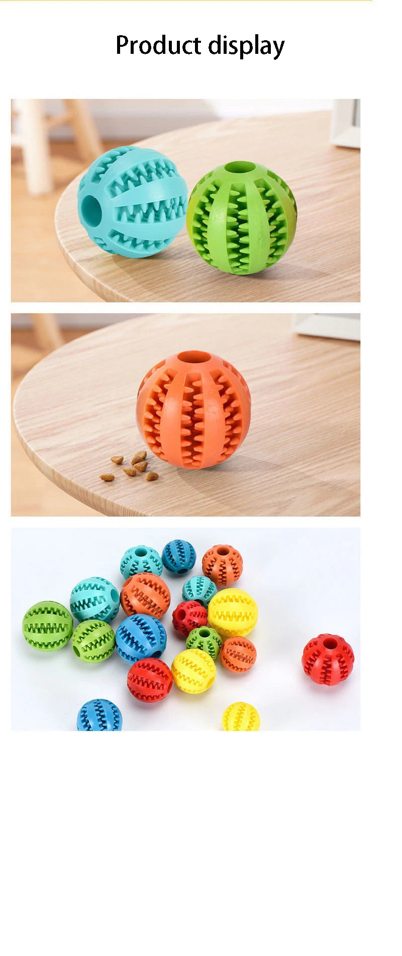 Natural Rubber Dog Chew Ball Extra-Tough Treat & Chew Ball