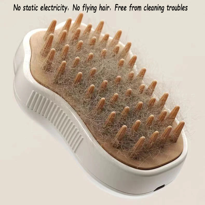 Electric Steam Pet Brush – Massage & Hair Removal