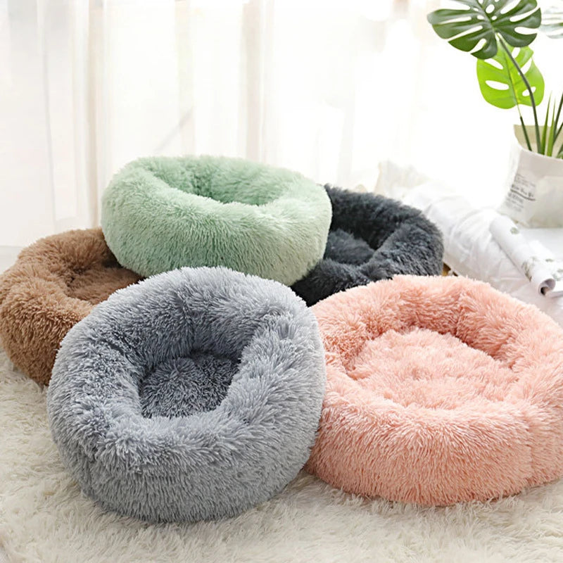 Winter Cat & Dog Bed – Soft Round Nest