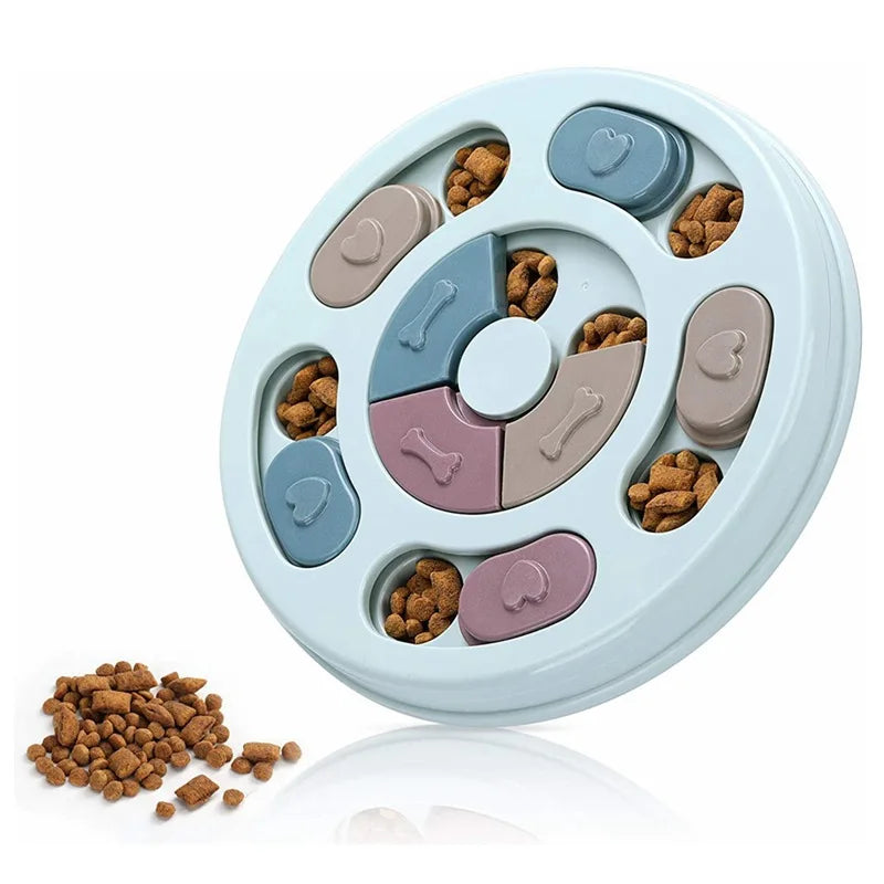 Dog Slow-Feed Puzzle Bowl Interactive Dog Food Hiding Toy