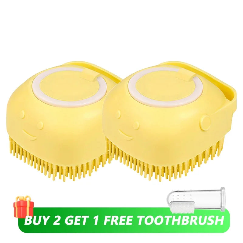 Pet Bath Brush – Soft Silicone Massage & Shampoo Tool