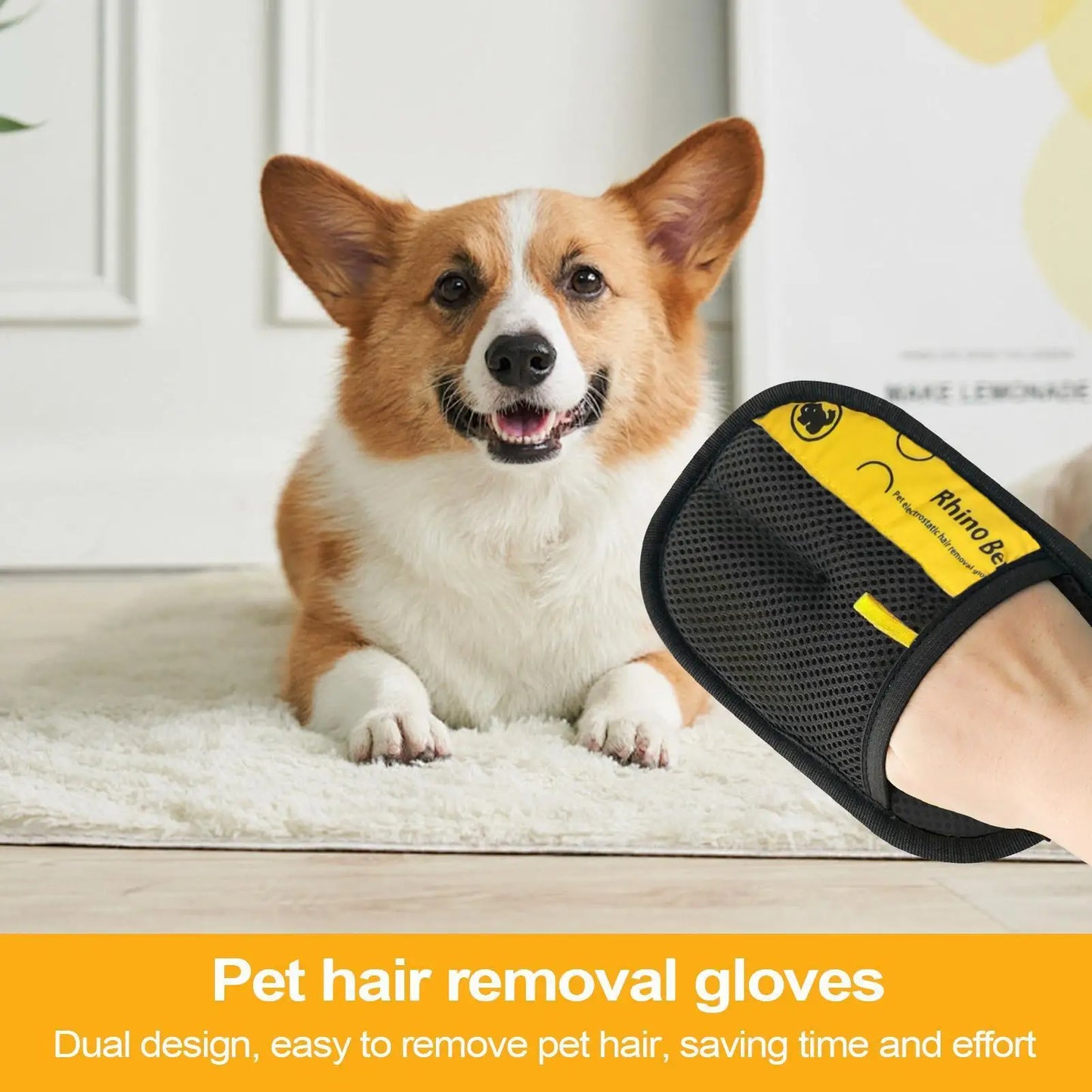 2pcs Pet Grooming Multi-Use Washable Pet Grooming Gloves