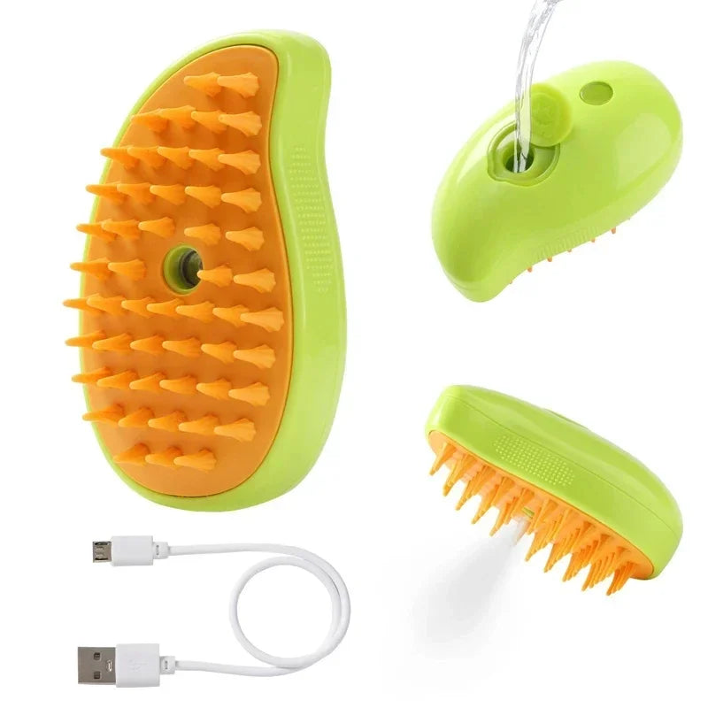2pcs Pet Steamy Brush & Hair Remover