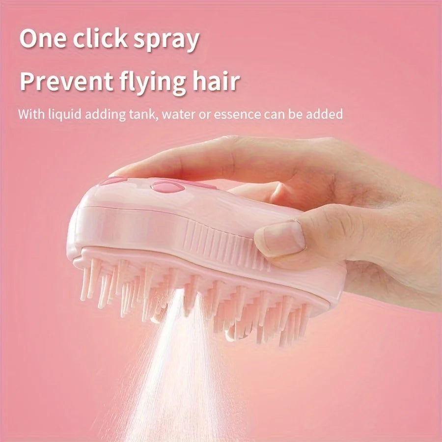 Cat Steam Brush – Electric Spray & Hair Removal Comb