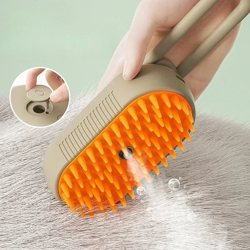 2pcs Pet Steamy Brush & Hair Remover