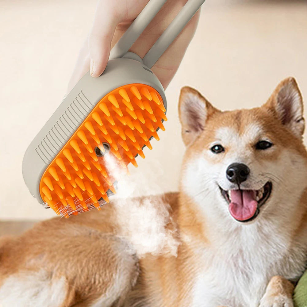 Pet Steamy Brush & Hair Remover Steam Brush Steamy Dog