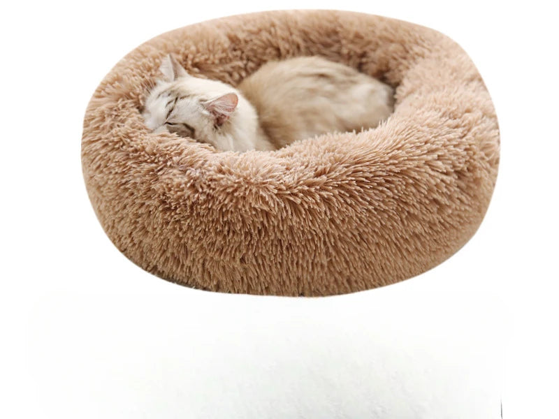 Winter Cat & Dog Bed – Soft Round Nest