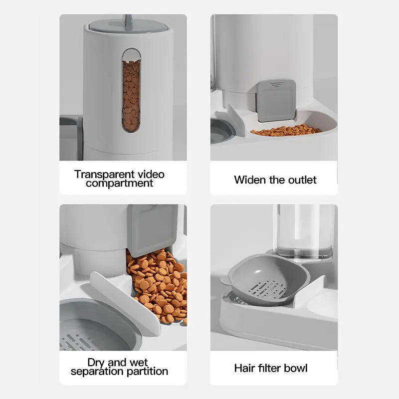 Gravity-Fed Cat Feeder – Large Capacity & Spill-Proof
