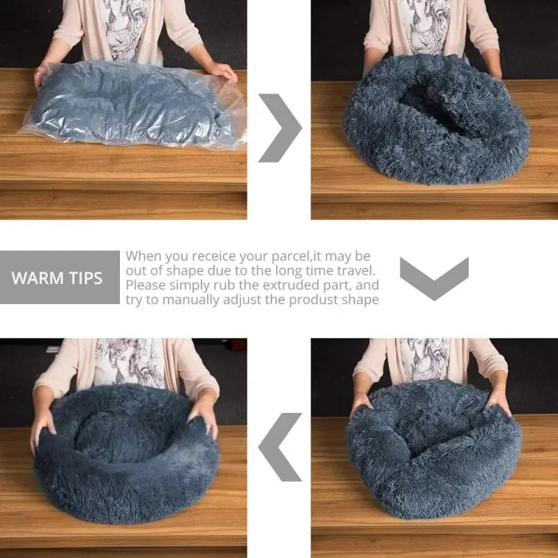 Comfy Plush Cat Bed – Ideal for Sleep & Relaxation