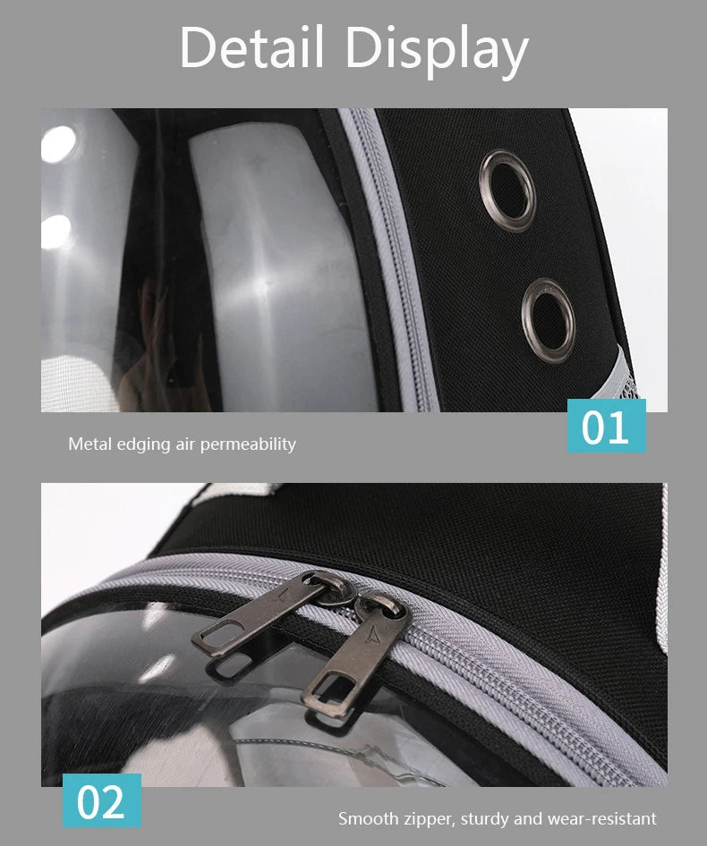 Clear Pet Carrier Backpack – For Cats & Small Dogs