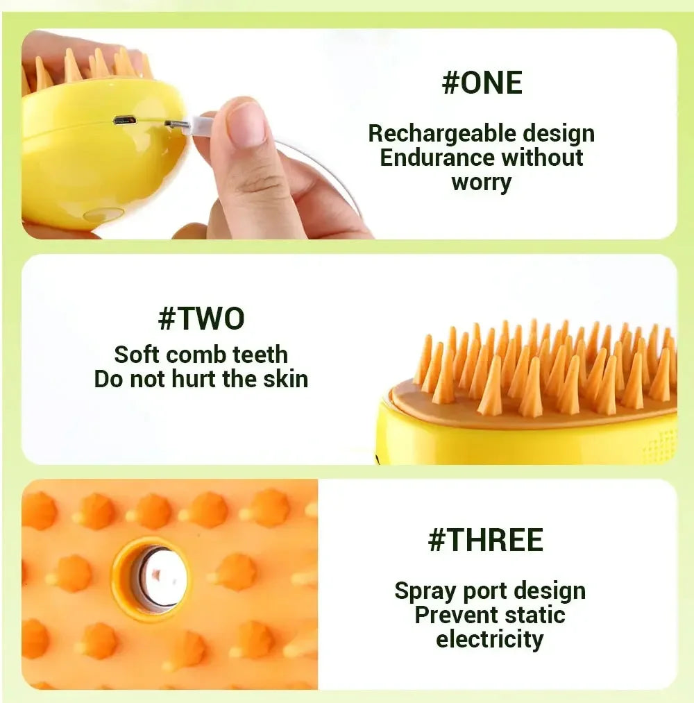 Pet Hair Removal Comb – Grooming Spray & Brush