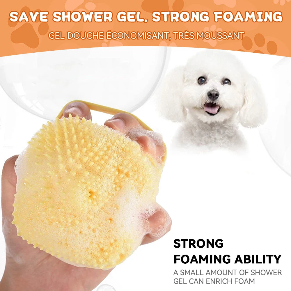 Pet Bath Brush – Soft Silicone Massage & Shampoo Tool