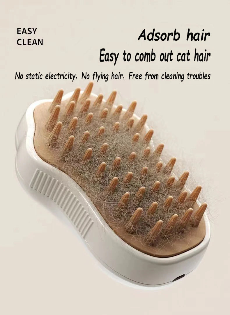 Electric Steam Pet Brush – Massage & Hair Removal