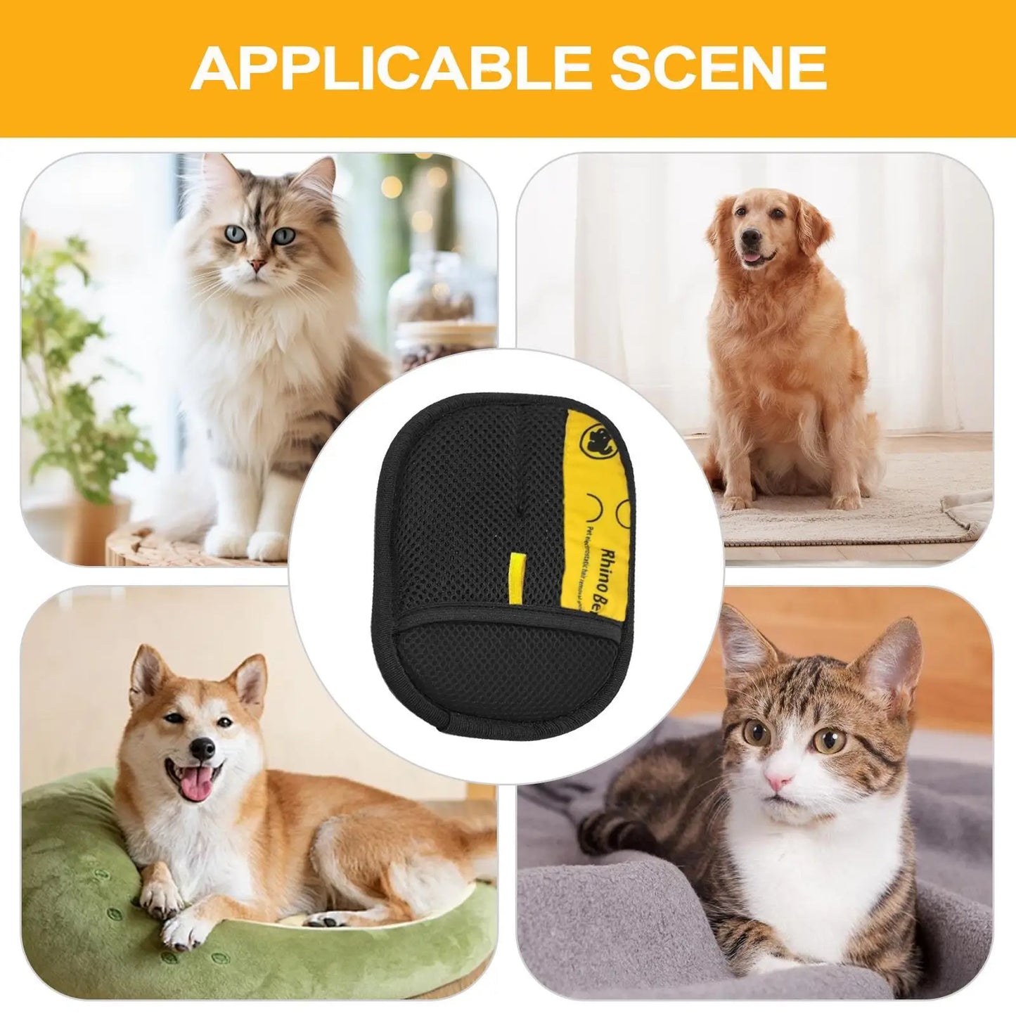 2pcs Pet Grooming Multi-Use Washable Pet Grooming Gloves