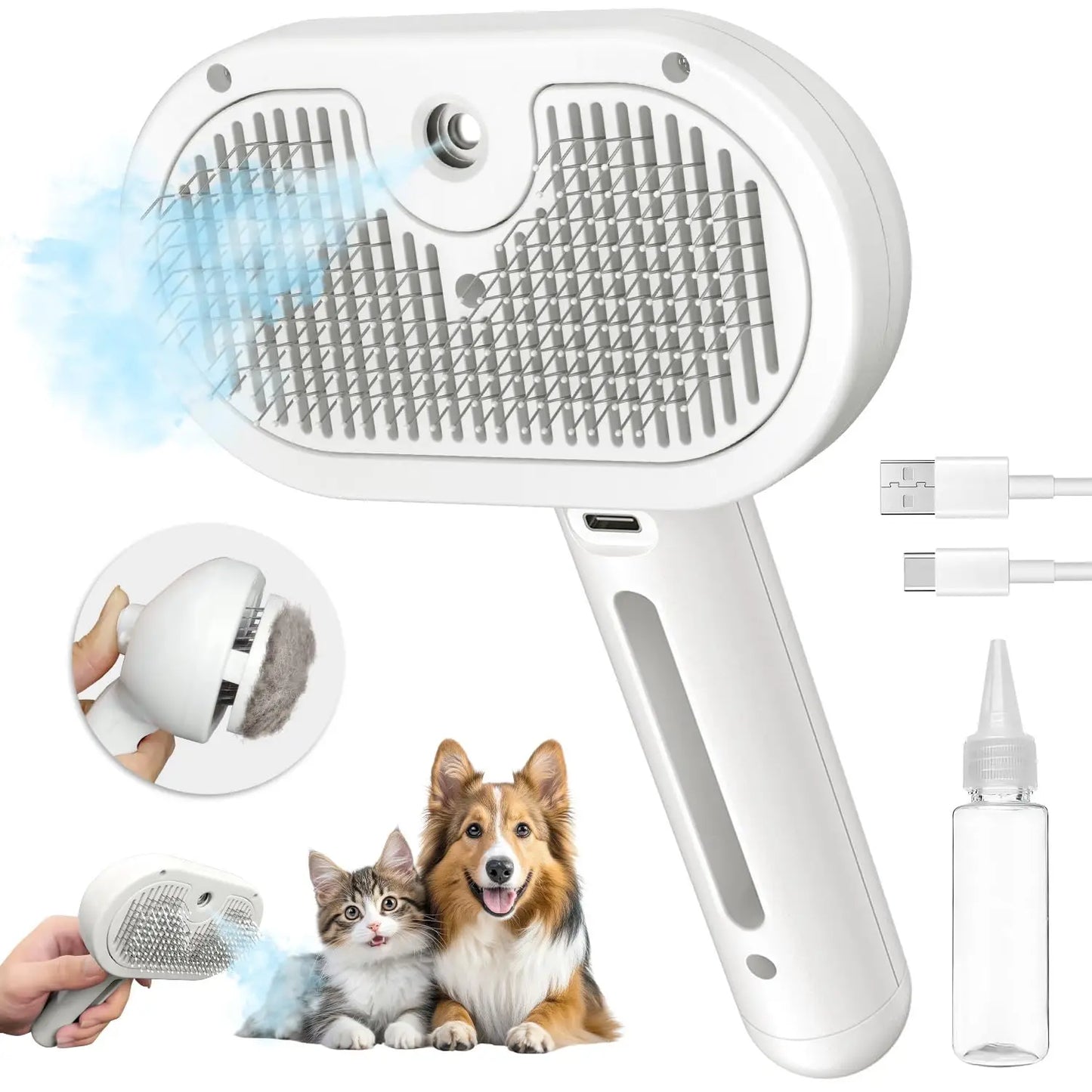 Pet Grooming Tool – Comb, Hair Remover & Humidifier