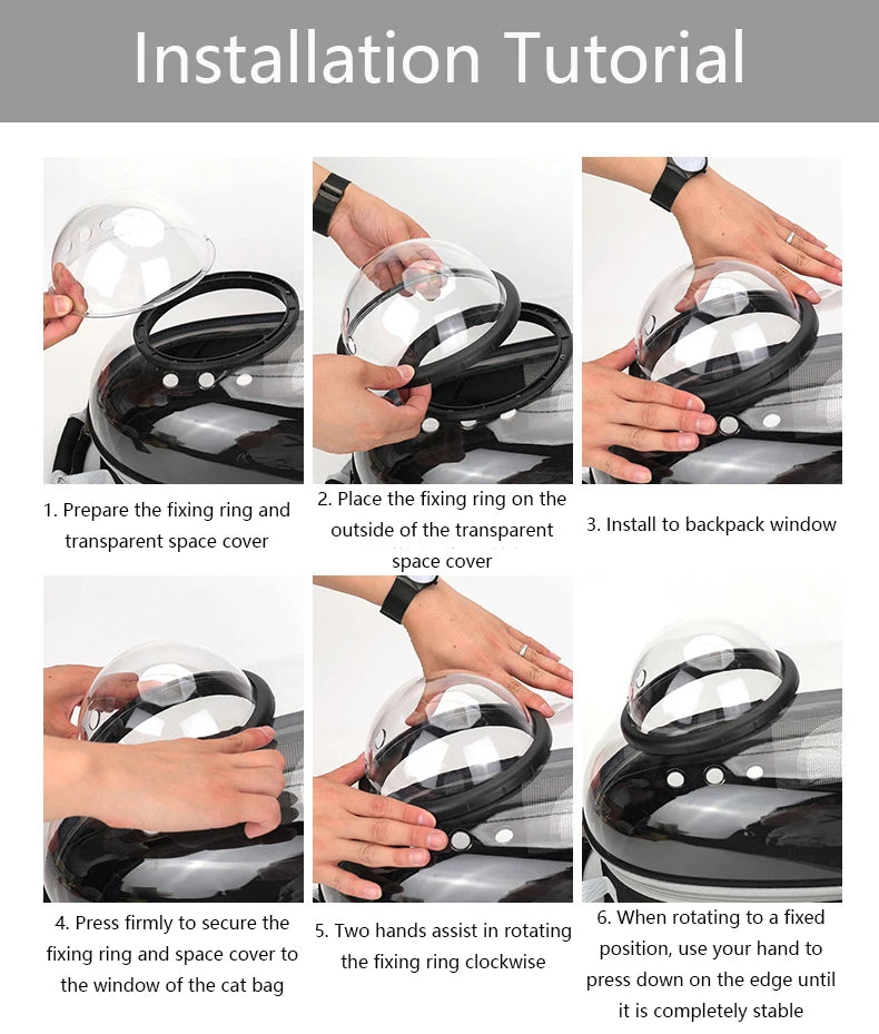 Clear Pet Carrier Backpack – For Cats & Small Dogs