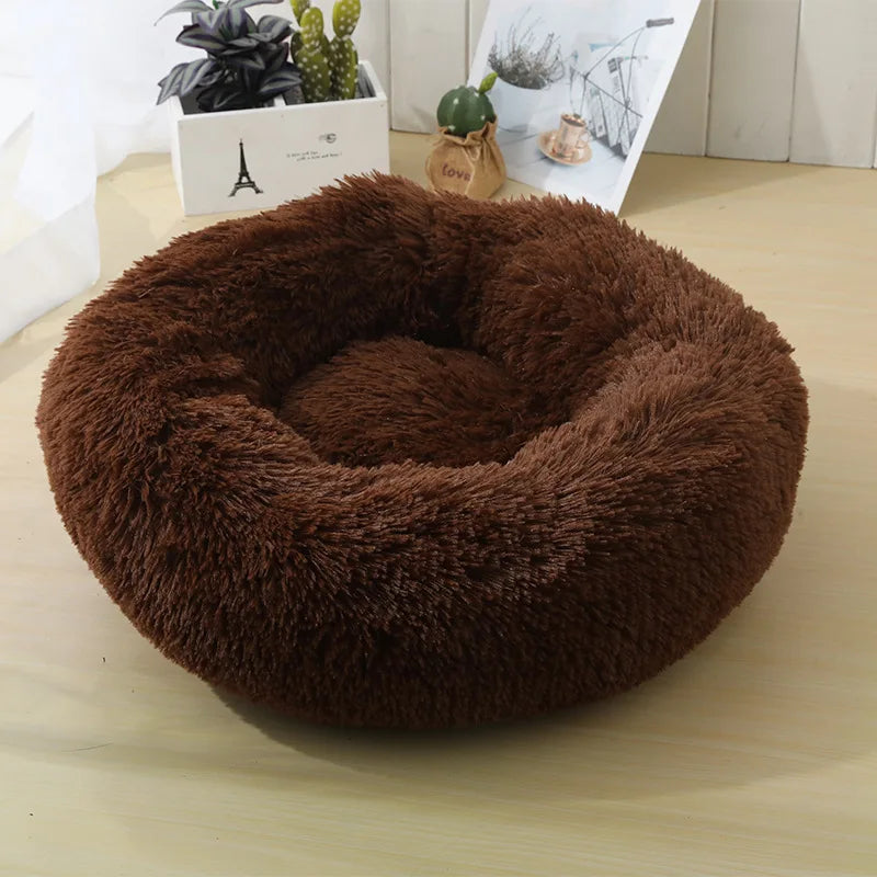 Winter Cat & Dog Bed – Soft Round Nest