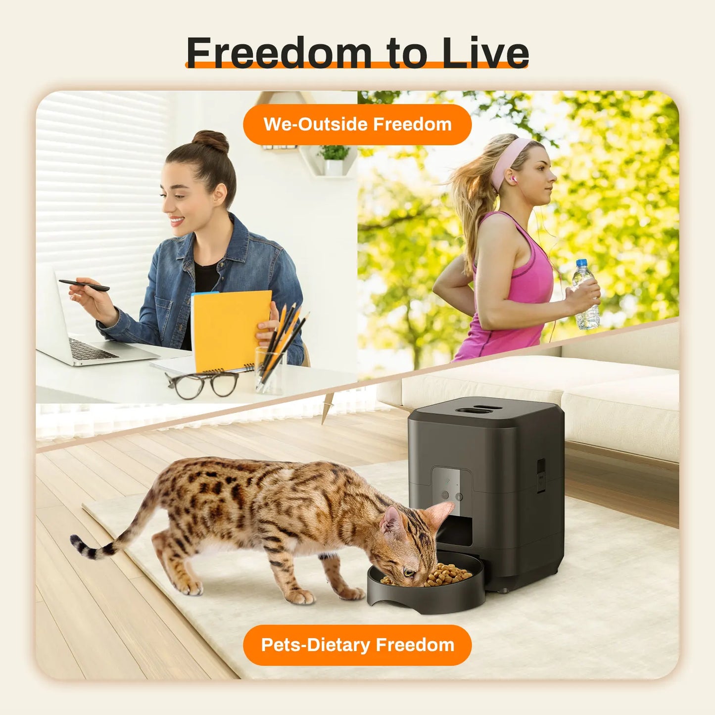 Smart Cat & Dog Feeder – Quantitative Food Dispenser