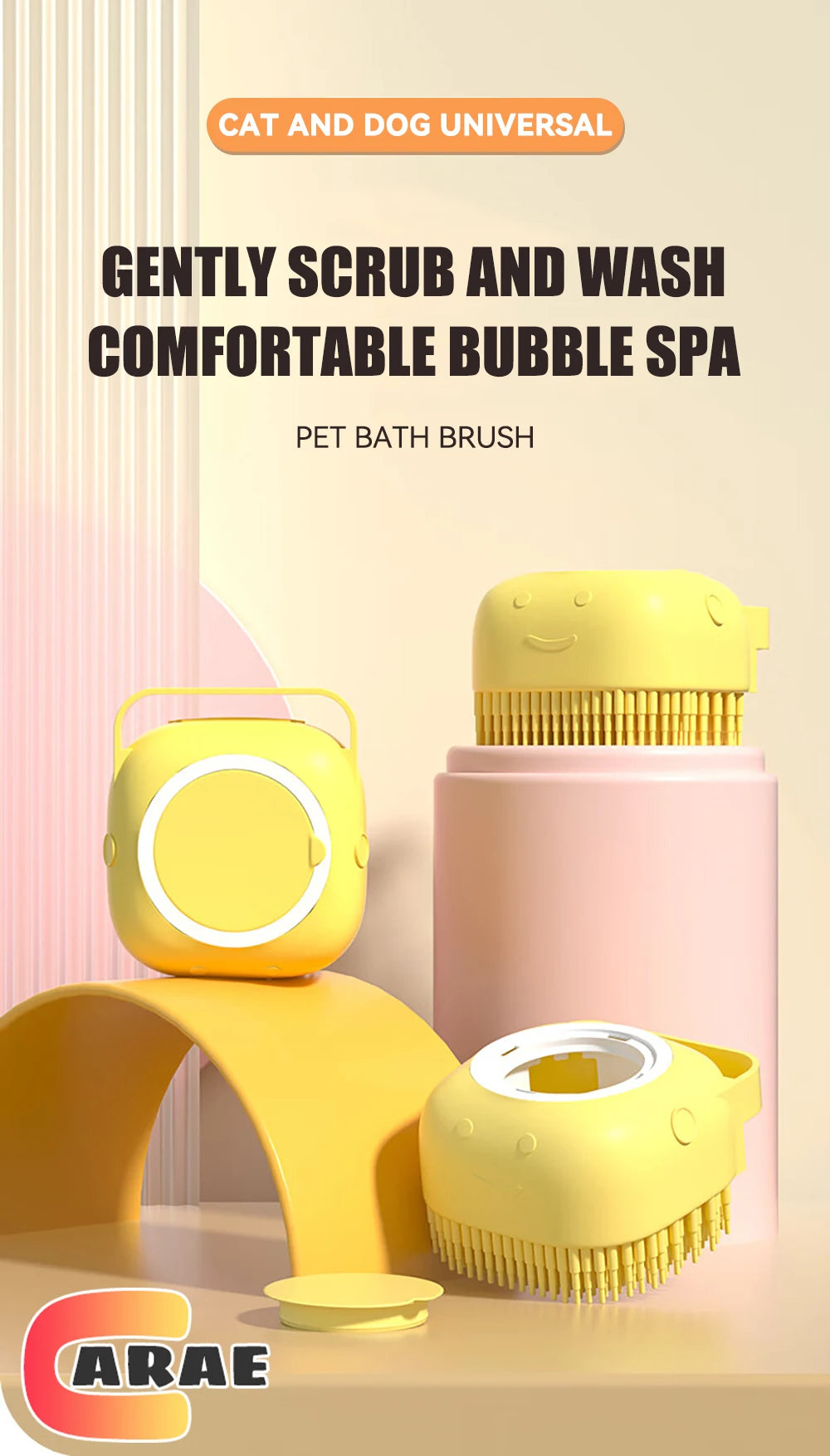 Pet Bath Brush – Soft Silicone Massage & Shampoo Tool