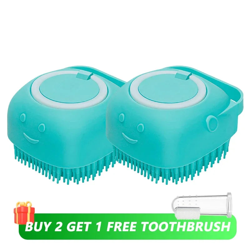 Pet Bath Brush – Soft Silicone Massage & Shampoo Tool