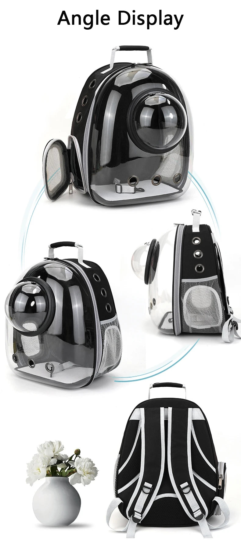 Clear Pet Carrier Backpack – For Cats & Small Dogs