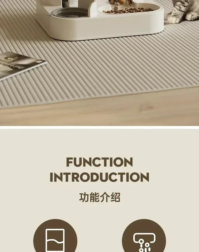 Cat/Dog Feeder & Waterer – Large Capacity Storage Bowl