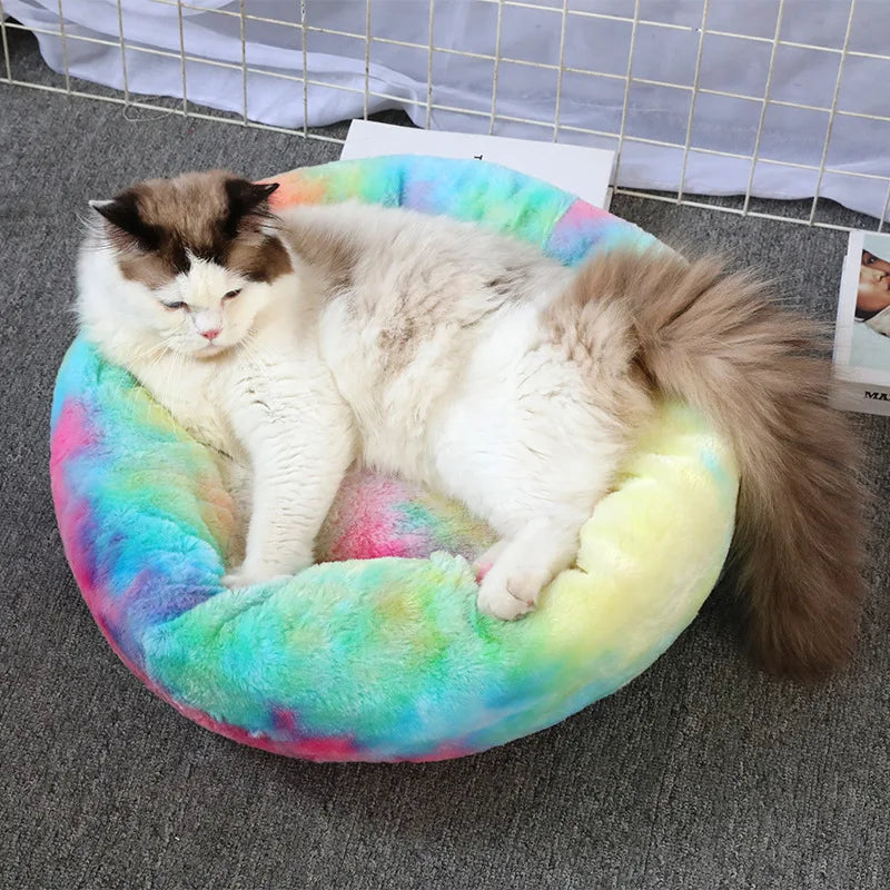 Comfy Plush Cat Bed – Ideal for Sleep & Relaxation
