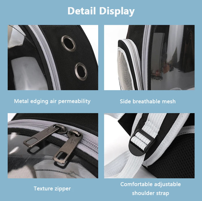 Clear Pet Carrier Backpack – For Cats & Small Dogs