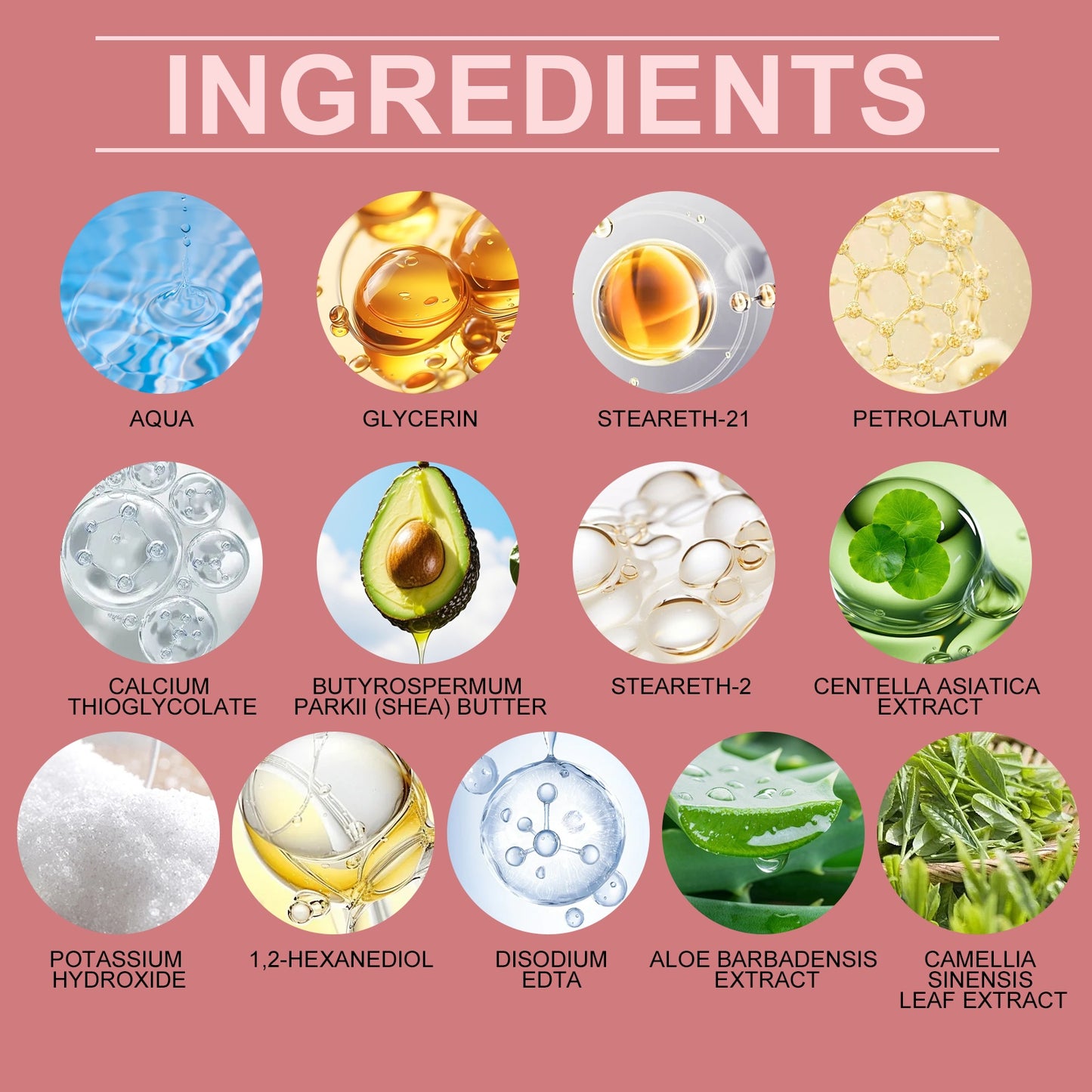 OceAura Hair Removal Cream, Easy To Remove Body Hair Refreshing Clean Skin To Keep Skin Smooth Gentle Hair Removal Cream