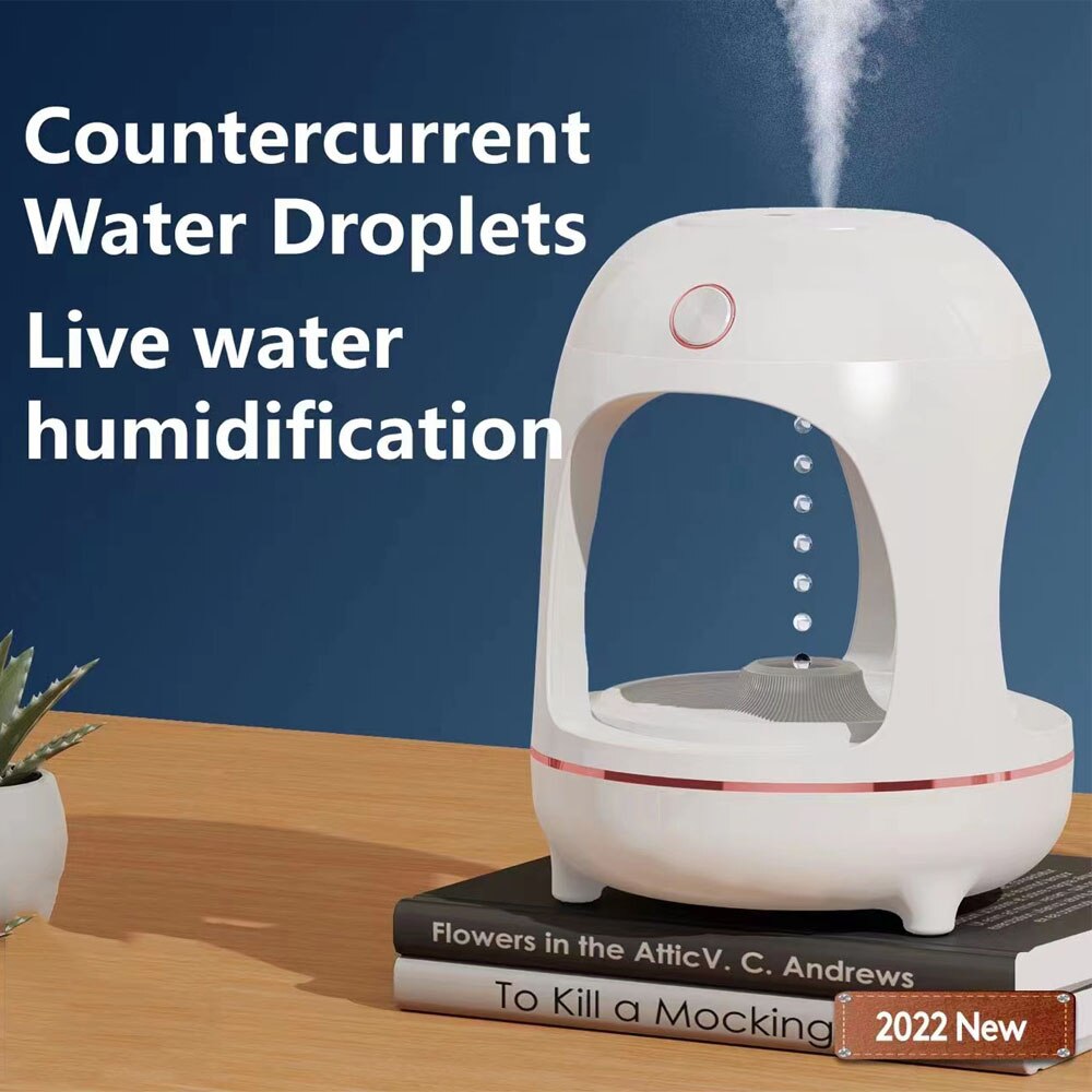 Levitating Water Drop Humidifier LED Desk Fountain Lamp