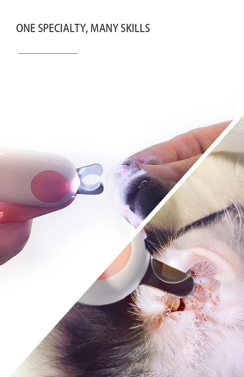 Safe Pet Nail Clipper – LED Grooming for Cats & Dogs