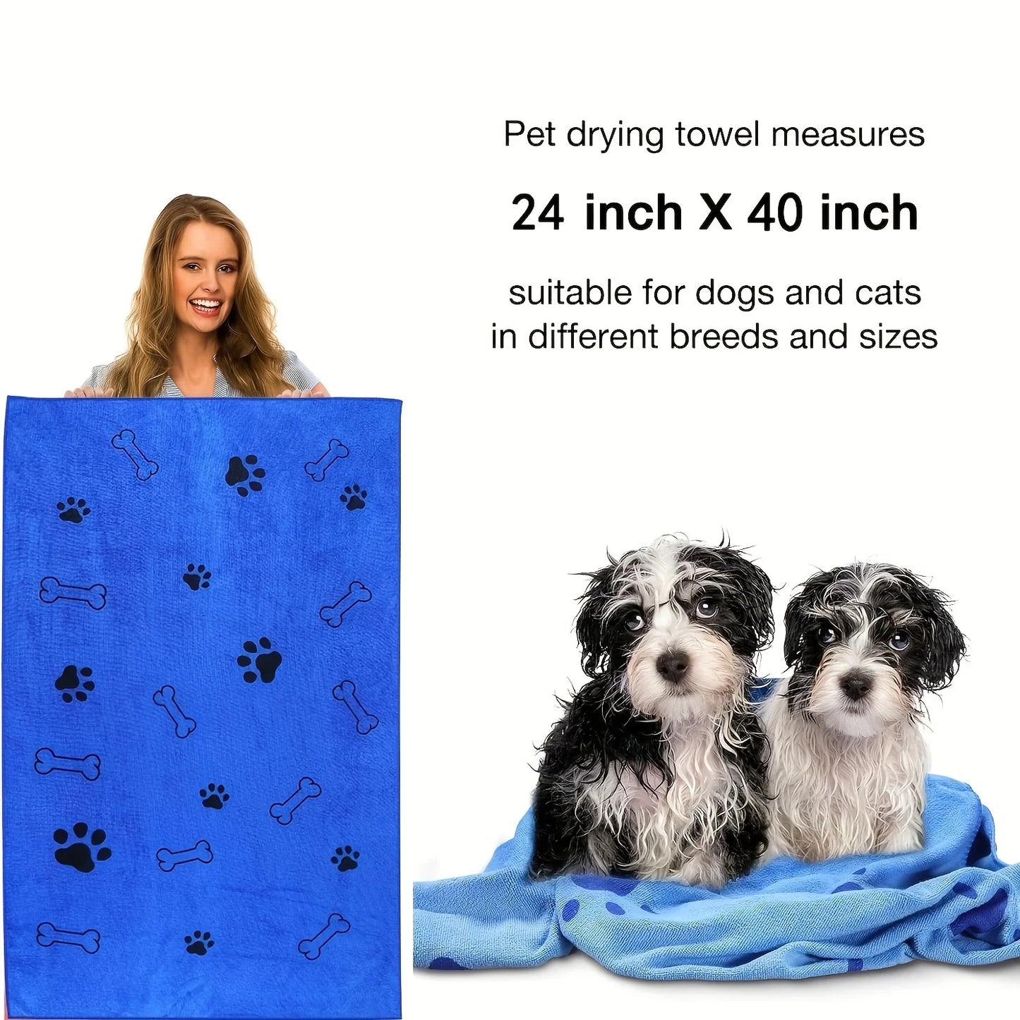 Pet Bath Towel – Quick-Drying & Multi-Purpose