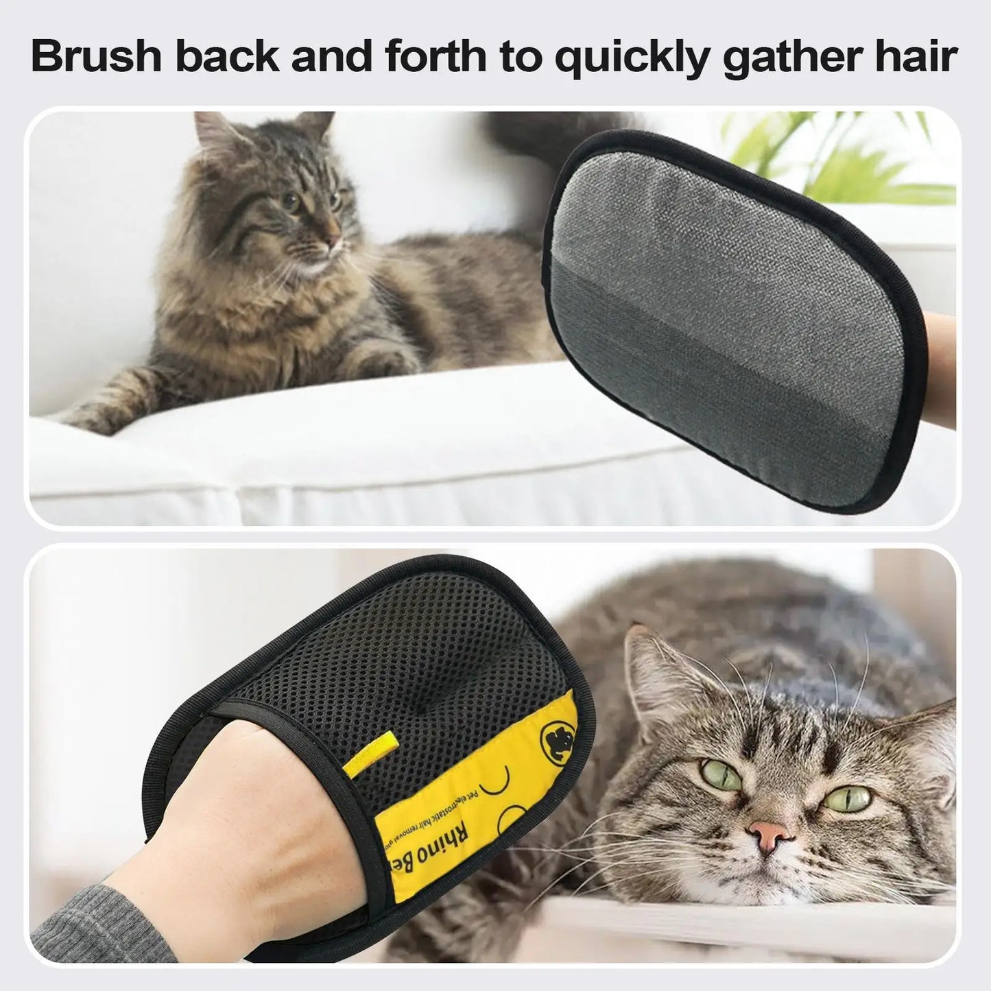 2pcs Pet Grooming Multi-Use Washable Pet Grooming Gloves