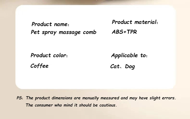 Electric Steam Pet Brush – Massage & Hair Removal