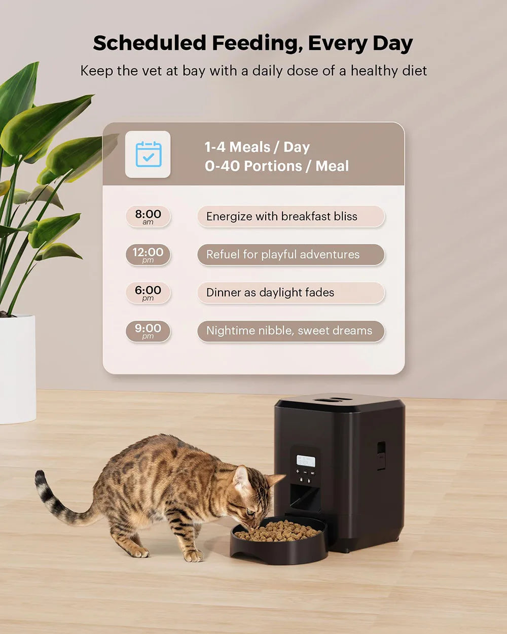 Smart Cat & Dog Feeder – Quantitative Food Dispenser