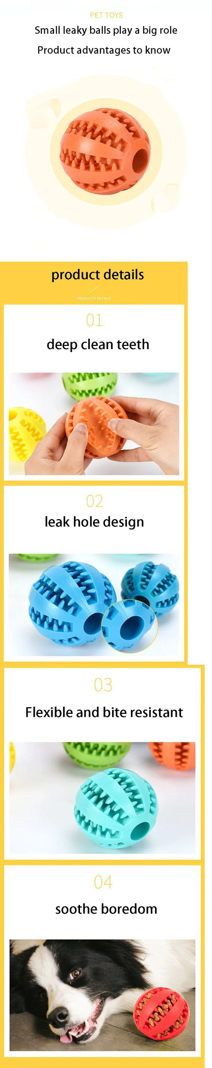 Natural Rubber Dog Chew Ball