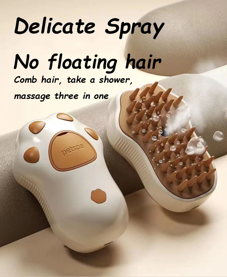 Electric Steam Pet Brush – Massage & Hair Removal