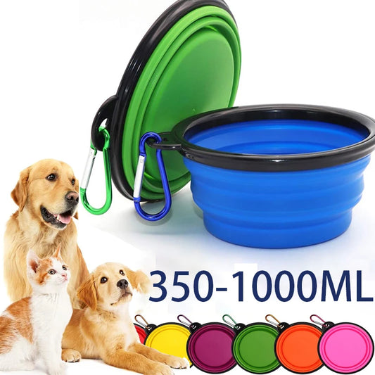 Travel Dog & Cat Bowl – Folding 2-in-1 Feeder