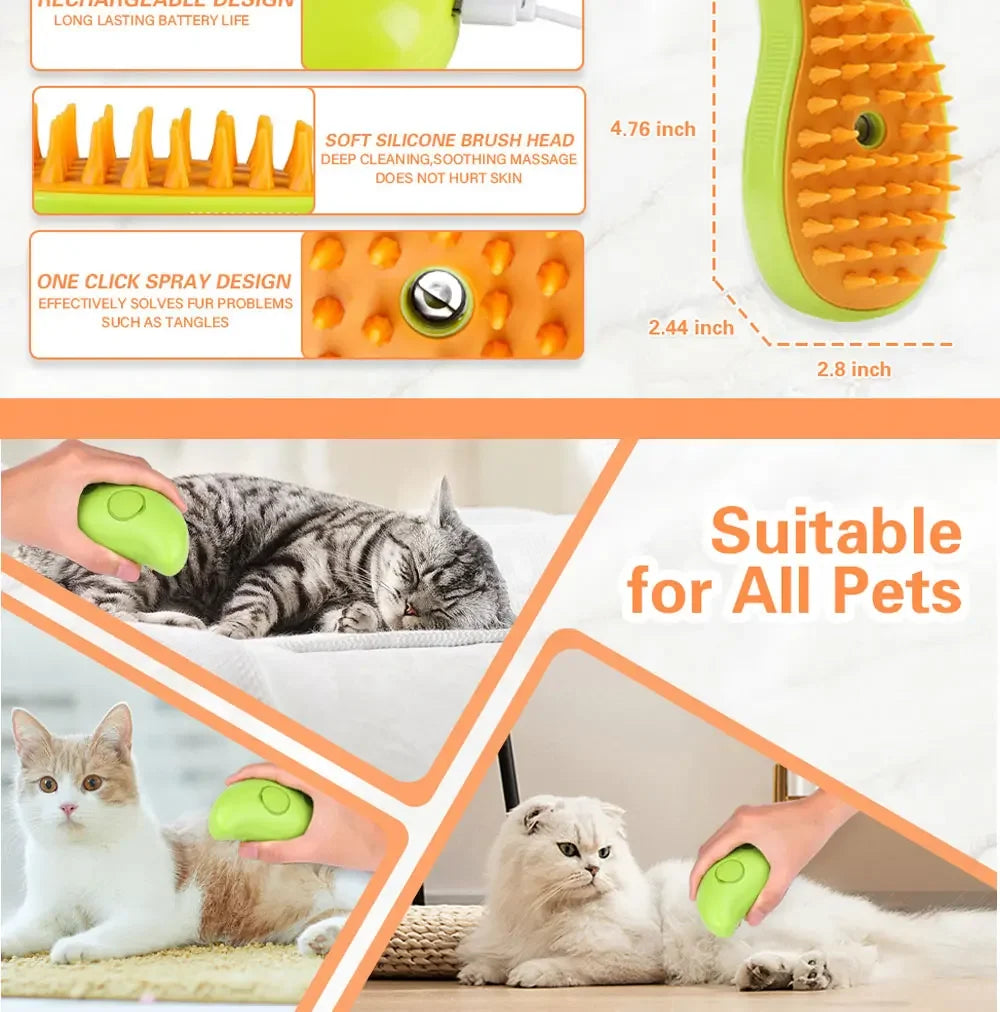 Pet Hair Removal Comb – Grooming Spray & Brush
