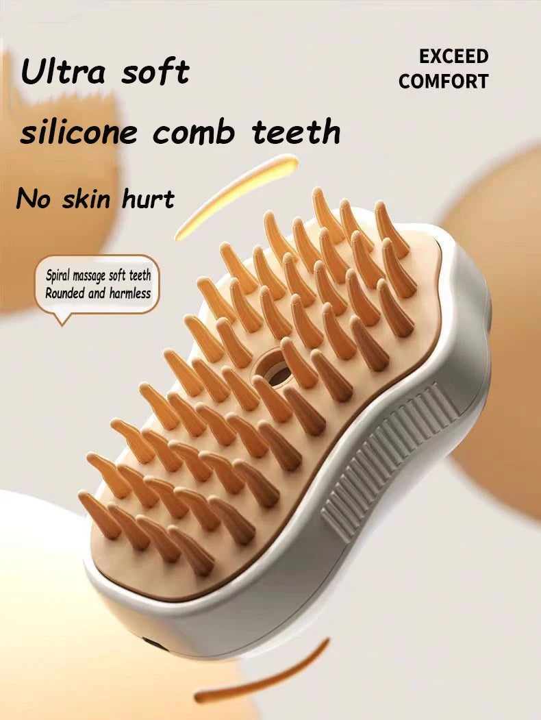 Electric Steam Pet Brush – Massage & Hair Removal