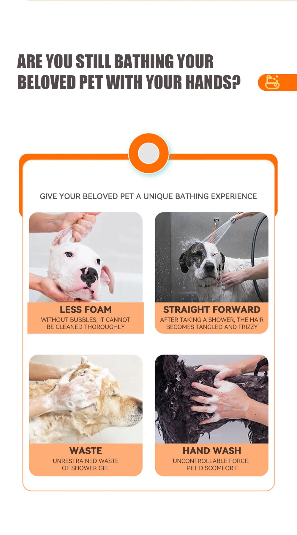 Pet Bath Brush – Soft Silicone Massage & Shampoo Tool