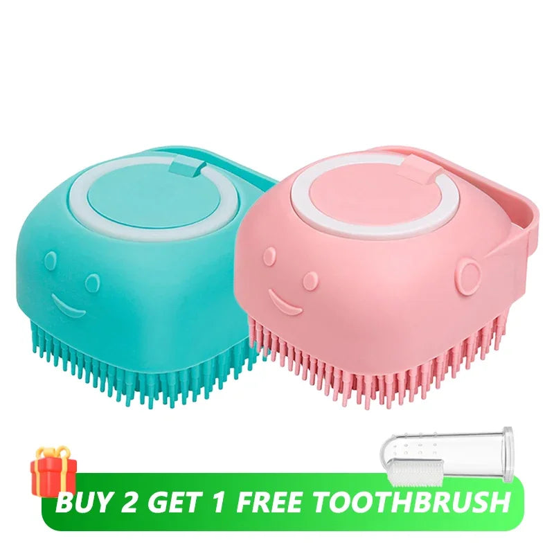 Pet Bath Brush – Soft Silicone Massage & Shampoo Tool