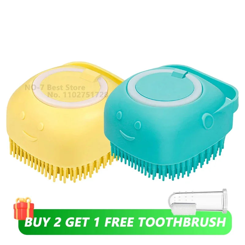 Pet Bath Brush – Soft Silicone Massage & Shampoo Tool