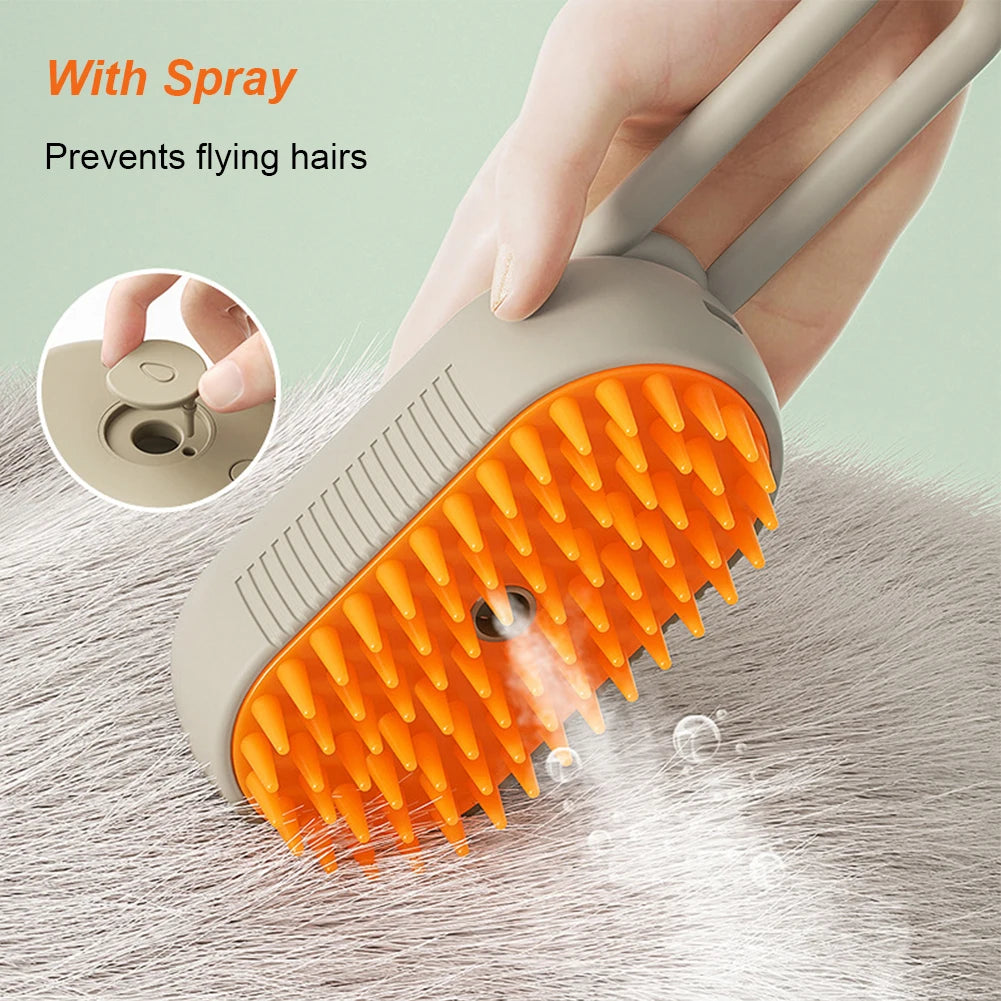 Pet Steamy Brush & Hair Remover Steam Brush Steamy Dog