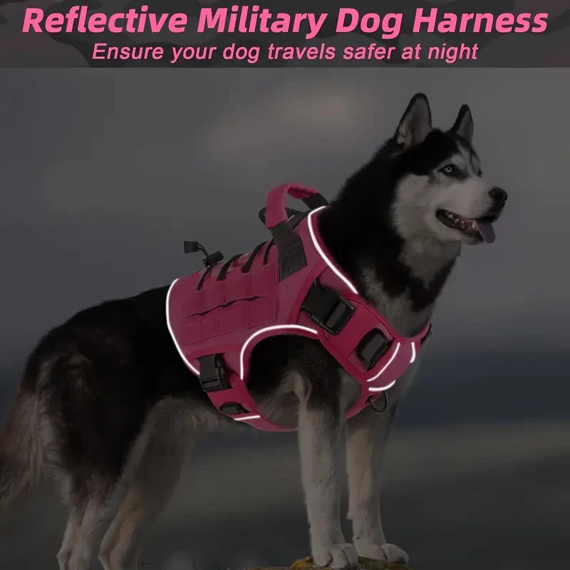 Military-Style Dog Harness for Large Dogs