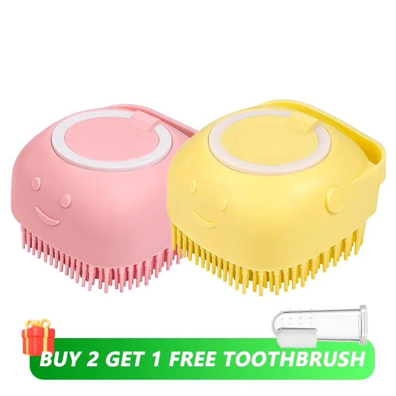 Pet Bath Brush – Soft Silicone Massage & Shampoo Tool